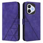 For Honor 400 Lite Global Crossbody 3D Embossed Flip Leather Phone Case(Purple) - 2