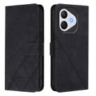 For Honor 400 Lite Global Crossbody 3D Embossed Flip Leather Phone Case(Black) - 2