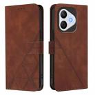 For Honor 400 Lite Global Crossbody 3D Embossed Flip Leather Phone Case(Brown) - 2