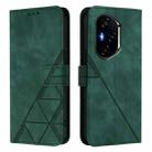 For Honor 400 Global 156.5mm Crossbody 3D Embossed Flip Leather Phone Case(Dark Green) - 2