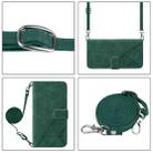For Honor 400 Global 156.5mm Crossbody 3D Embossed Flip Leather Phone Case(Dark Green) - 3