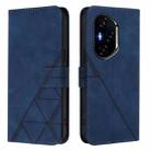 For Honor 400 Global 156.5mm Crossbody 3D Embossed Flip Leather Phone Case(Blue) - 2
