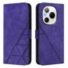 For Honor Power 5G Crossbody 3D Embossed Flip Leather Phone Case(Purple) - 2