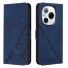 For Honor Power 5G Crossbody 3D Embossed Flip Leather Phone Case(Blue) - 2