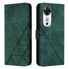 For Honor Play 60 5G Crossbody 3D Embossed Flip Leather Phone Case(Dark Green) - 2