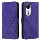 For Honor Play 60 5G Crossbody 3D Embossed Flip Leather Phone Case(Purple) - 2