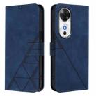 For Honor Play 60 5G Crossbody 3D Embossed Flip Leather Phone Case(Blue) - 2