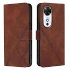For Honor Play 60 5G Crossbody 3D Embossed Flip Leather Phone Case(Brown) - 2