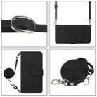For Honor 400 Pro Global 160.8mm Crossbody 3D Embossed Flip Leather Phone Case(Black) - 4