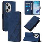 For Honor 400 Pro Global 160.8mm Crossbody 3D Embossed Flip Leather Phone Case(Blue) - 1