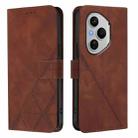 For Honor 400 Pro Global 160.8mm Crossbody 3D Embossed Flip Leather Phone Case(Brown) - 2
