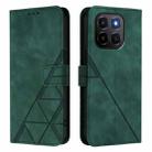 For Honor X6c 4G Crossbody 3D Embossed Flip Leather Phone Case(Dark Green) - 2