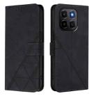 For Honor X6c 4G Crossbody 3D Embossed Flip Leather Phone Case(Black) - 2