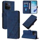 For Honor X6c 4G Crossbody 3D Embossed Flip Leather Phone Case(Blue) - 1