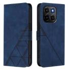 For Honor X6c 4G Crossbody 3D Embossed Flip Leather Phone Case(Blue) - 2