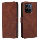 For Honor X6c 4G Crossbody 3D Embossed Flip Leather Phone Case(Brown) - 2
