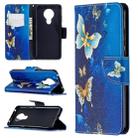 For Nokia 5.3 Colored Drawing Pattern Horizontal Flip Leather Case with Holder & Card Slots & Wallet(Golden Butterfly) - 1