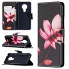 For Nokia 5.3 Colored Drawing Pattern Horizontal Flip Leather Case with Holder & Card Slots & Wallet(Lotus) - 1
