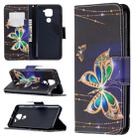 For Xiaomi Redmi Note 9 Colored Drawing Pattern Horizontal Flip Leather Case with Holder & Card Slots & Wallet(Butterfly) - 1