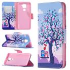 For Xiaomi Redmi Note 9 Colored Drawing Pattern Horizontal Flip Leather Case with Holder & Card Slots & Wallet(Owl) - 1