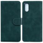 For Sony Xperia 5 V Skin Feel Pure Color Flip Leather Phone Case(Green) - 1