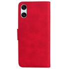 For Sony Xperia 10 VI Skin Feel Pure Color Flip Leather Phone Case(Red) - 3