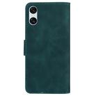 For Sony Xperia 10 VI Skin Feel Pure Color Flip Leather Phone Case(Green) - 3