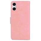 For Sony Xperia 10 VI Skin Feel Pure Color Flip Leather Phone Case(Pink) - 3