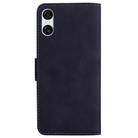For Sony Xperia 10 VI Skin Feel Pure Color Flip Leather Phone Case(Black) - 3