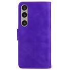For Sony Xperia 1 VI Skin Feel Pure Color Flip Leather Phone Case(Purple) - 3