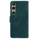 For Sony Xperia 1 VI Skin Feel Pure Color Flip Leather Phone Case(Green) - 3