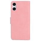 For Sony Xperia 5 VI Skin Feel Pure Color Flip Leather Phone Case(Pink) - 3