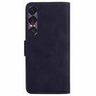For Sony Xperia 1 VII Skin Feel Pure Color Flip Leather Phone Case(Black) - 3