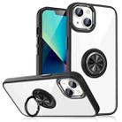 Ring Holder TPU Acrylic Phone Case For iPhone 15(Black) - 1