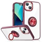 Ring Holder TPU Acrylic Phone Case For iPhone 15 Plus(Red) - 1