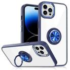 Ring Holder TPU Acrylic Phone Case For iPhone 15 Pro Max(Blue) - 1