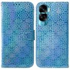 For Honor 90 Lite Colorful Magnetic Buckle Leather Phone Case(Blue) - 1