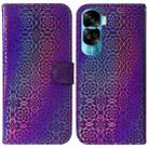 For Honor 90 Lite Colorful Magnetic Buckle Leather Phone Case(Purple) - 1