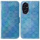 For Honor 200 5G Colorful Magnetic Buckle Leather Phone Case(Blue) - 1