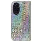 For Honor 200 5G Colorful Magnetic Buckle Leather Phone Case(Silver) - 3