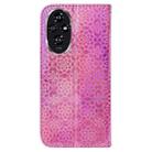 For Honor 200 5G Colorful Magnetic Buckle Leather Phone Case(Pink) - 3