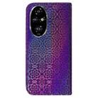 For Honor 200 Pro 5G Colorful Magnetic Buckle Leather Phone Case(Purple) - 3