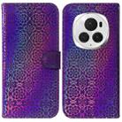 For Honor Magic6 Pro Colorful Magnetic Buckle Leather Phone Case(Purple) - 1