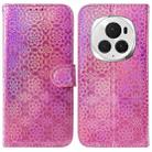 For Honor Magic6 Pro Colorful Magnetic Buckle Leather Phone Case(Pink) - 1