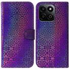 For Honor Play 60 Plus Colorful Magnetic Buckle Leather Phone Case(Purple) - 1