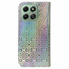 For Honor X6b Colorful Magnetic Buckle Leather Phone Case(Silver) - 3