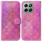 For Honor X6b Colorful Magnetic Buckle Leather Phone Case(Pink) - 1