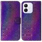 For Honor X60i Colorful Magnetic Buckle Leather Phone Case(Purple) - 1