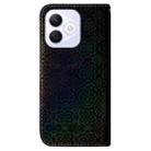 For Honor X60i Colorful Magnetic Buckle Leather Phone Case(Black) - 3