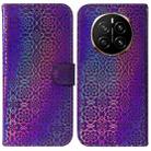 For Honor Magic7 Colorful Magnetic Buckle Leather Phone Case(Purple) - 1